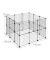 relaxdays Freilaufgehege silber 110,0 x 110,0 x 72,0 cm