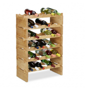 relaxdays Weinregal braun 60,0 x 28,5 x 86,0 cm