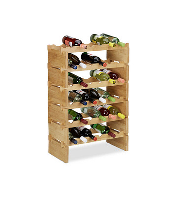 relaxdays Weinregal braun 60,0 x 28,5 x 86,0 cm