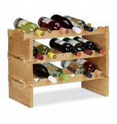 relaxdays Weinregal braun 60,0 x 28,5 x 45,0 cm
