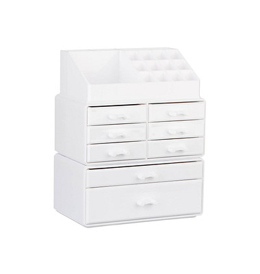 relaxdays Make-Up-Organizer weiß