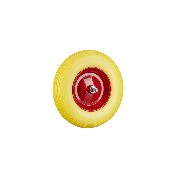 4052025951160 - Schubkarrenrad Vollgummi mit Achse 480 400-8 Gummirad pannensicher 100 kg Tragkraft Ersatzrad gelb-rot - Relaxdays 4052025951160 - Schubkarrenrad Vollgummi mit Achse 480 400-8 Gummirad pannensicher 100 kg Tragkraft Ersatzrad gelb-rot - Relaxdays