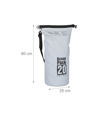 relaxdays Dry Bag Ocean Pack LKW-Plane grau