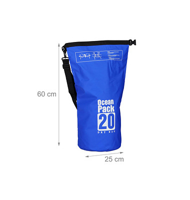 relaxdays Dry Bag Ocean Pack LKW-Plane blau