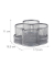 relaxdays Schreibtisch-Organizer silber Metall 7 Fächer 17,5 x 16,5 x 11,0 cm