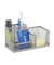 relaxdays Schreibtisch-Organizer silber Metall 3 Fächer 18,5 x 9,5 x 10,0 cm