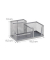 relaxdays Schreibtisch-Organizer silber Metall 3 Fächer 18,5 x 9,5 x 10,0 cm