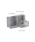 relaxdays Schreibtisch-Organizer silber Metall 3 Fächer 18,5 x 9,5 x 10,0 cm
