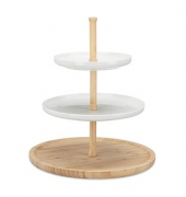 relaxdays Etagere weiß/braun 36,0 cm