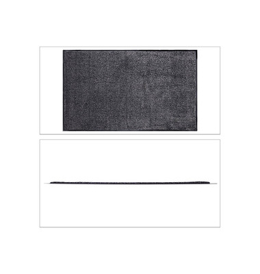 relaxdays Fußmatte schwarz/grau 90,0 x 150,0 cm