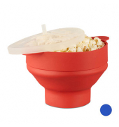 relaxdays Popcornmaker für Mikrowelle 14,5 cm hoch rot