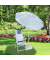 relaxdays Sonnenschirm rund grau