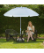 relaxdays Sonnenschirm rund grau