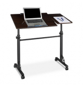 relaxdays PC-Tisch höhenverstellbar dunkelbraun 100,0 x 50,0 x 80,0 - 110,0 cm