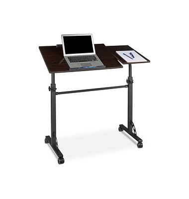 relaxdays PC-Tisch höhenverstellbar dunkelbraun 100,0 x 50,0 x 80,0 - 110,0 cm