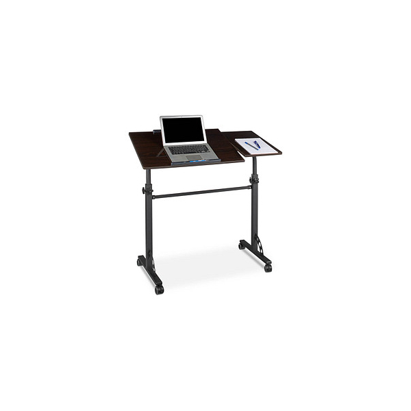 4052025969561 - Relaxdays - Laptoptisch groß xxl höhenverstellbar HxBxT 110 x 100 x 50 cm Holz Mobiles Rednerpult Bremsbare Rollen Notebook Beamer Laptops 2 4052025969561 - Relaxdays - Laptoptisch groß xxl höhenverstellbar HxBxT 110 x 100 x 50 cm Holz Mobiles Rednerpult Bremsbare Rollen Notebook Beamer Laptops 2