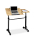 Computertisch 10020807_48, höhenverstellbar 80-110cm (H), 100x50cm (BxT), eiche / schwarz