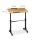 Computertisch 10020807_48, höhenverstellbar 80-110cm (H), 100x50cm (BxT), eiche / schwarz