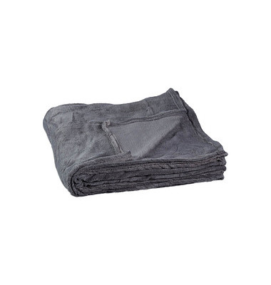 relaxdays Kuscheldecke grau 200,0 x 200,0 cm