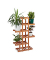 relaxdays Blumenregal Holz hellbraun rechteckig 81,0 x 125,0 cm