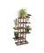 relaxdays Blumenregal Holz dunkelbraun rechteckig 81,0 x 125,0 cm
