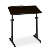 Computertisch 10020541_46, höhenverstellbar 75-110cm (H), 80x50cm (BxT), Ebenholz / schwarz
