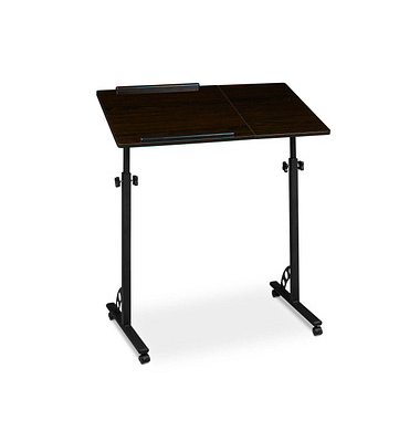 Computertisch 10020541_46, höhenverstellbar 75-110cm (H), 80x50cm (BxT), Ebenholz / schwarz