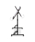 Computertisch 10020541_46, höhenverstellbar 75-110cm (H), 80x50cm (BxT), Ebenholz / schwarz