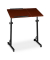 Computertisch 10020541_47, höhenverstellbar 75-110cm (H), 80x50cm (BxT), Mahagoni / schwarz