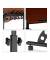 Computertisch 10020541_47, höhenverstellbar 75-110cm (H), 80x50cm (BxT), Mahagoni / schwarz