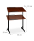 Computertisch 10020541_47, höhenverstellbar 75-110cm (H), 80x50cm (BxT), Mahagoni / schwarz