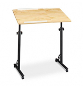 Computertisch 10020541_48, höhenverstellbar 75-110cm (H), 80x50cm (BxT), eiche / schwarz