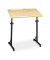 Computertisch 10020541_48, höhenverstellbar 75-110cm (H), 80x50cm (BxT), eiche / schwarz