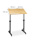 Computertisch 10020541_48, höhenverstellbar 75-110cm (H), 80x50cm (BxT), eiche / schwarz