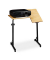 Computertisch 10020541_48, höhenverstellbar 75-110cm (H), 80x50cm (BxT), eiche / schwarz