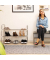 relaxdays Schuhregal grau 90,0 x 31,0 x 93,0 cm