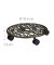 relaxdays Pflanzenroller Metall bronze rund 7,5 cm