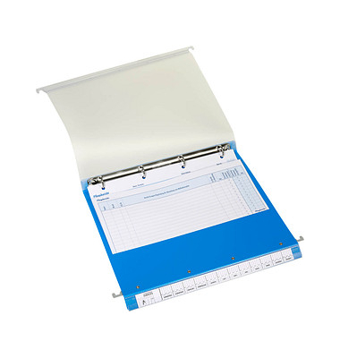 BOI DOKUTECH Patienten-Dokumentations-Hängemappe 2-Ringe Click 2 Stationär blau Boden: 2,5 cm