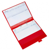 BOI DOKUTECH Click-Plus Ambulant Patienten-Dokumentationsmappe 2-Ringe rot 3,5 cm DIN A4