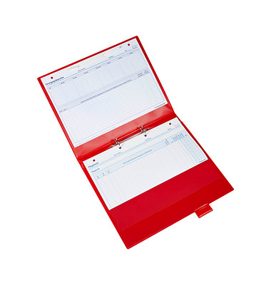 BOI DOKUTECH Click-Plus Ambulant Patienten-Dokumentationsmappe 2-Ringe rot 3,5 cm DIN A4
