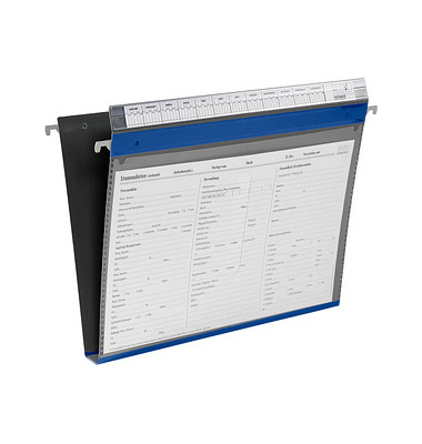 BOI DOKUTECH Patienten-Dokumentations-Hängemappe 2-Ringe PMH4R blau Boden: 2,5 cm