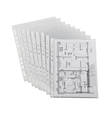 Prospekthüllen 9540-04524-110, A4 glasklar glatt, oben offen, 0,10mm