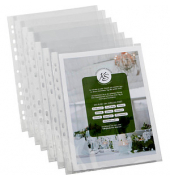 Prospekthüllen 9540-02524-110 dokumentenecht, A4 glasklar glatt, oben offen, 0,12mm
