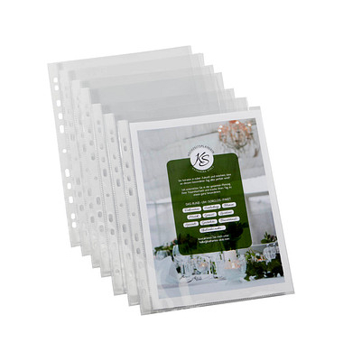 Prospekthüllen 9540-02524-110, A4 glasklar glatt, oben offen