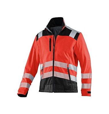 Jacke REFLECTIQ, Softshell, warnrot/schwarz, Größe 4XL Jacke REFLECTIQ, Softshell, warnrot/schwarz, Größe 4XL