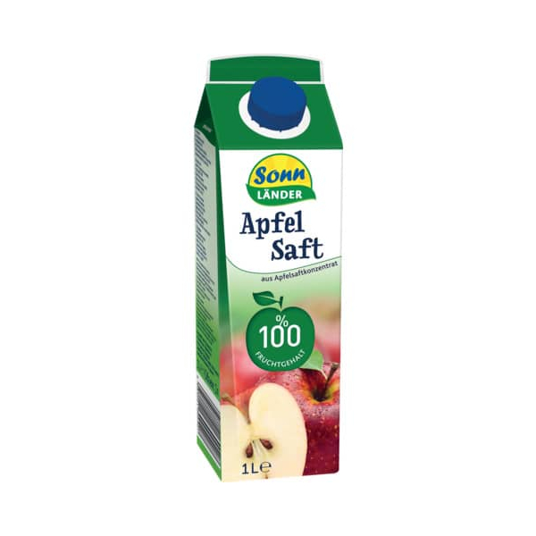 4054221300414 - Fruchtsaft Apfel 8x 1 Liter 4054221300414 SONNLÄNDER
