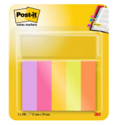 Haftmarker 7100259441, Page Marker Energetic, 15x50mm, flieder/powerpink/zitronengelb/neongr&uuml;n/vitalorange, ohne, rechteckig
