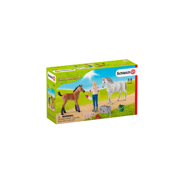 4055744029929 - Farm World 42486 Arztbesuch bei Stute und Fohlen Spielfiguren-Set 4055744029929 Schleich