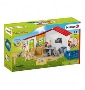 Schleich Farm World 42502 Tierarzt-Praxis mit Haustieren Spielfiguren-Set