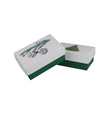 Weihnachten L Geschenkboxen-Set weiß